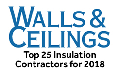 Walls & Ceilings Top 25 Insulation Contractors 2018 Logo